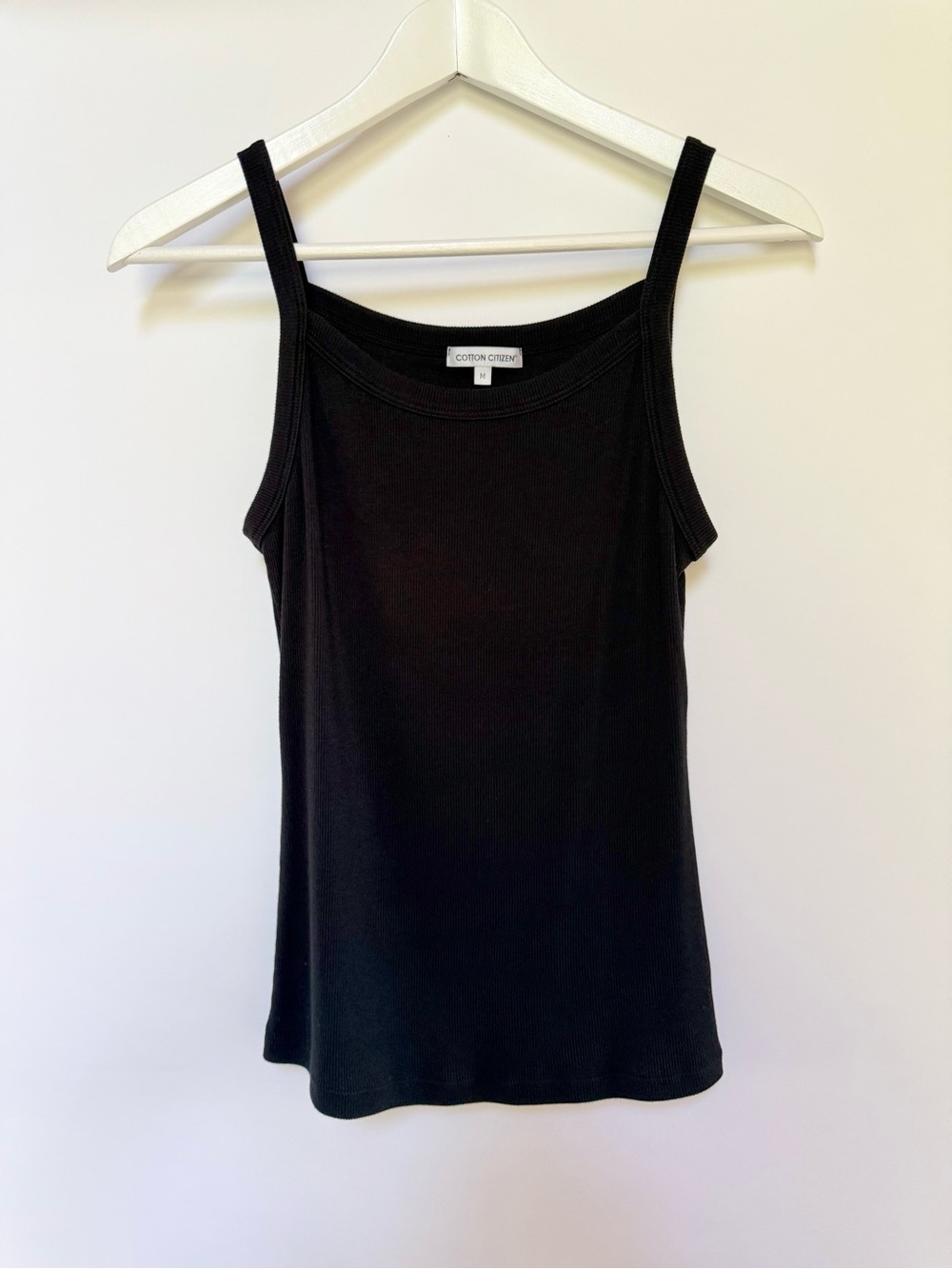 Cotton Citizen Black Micro Ribbed Tank